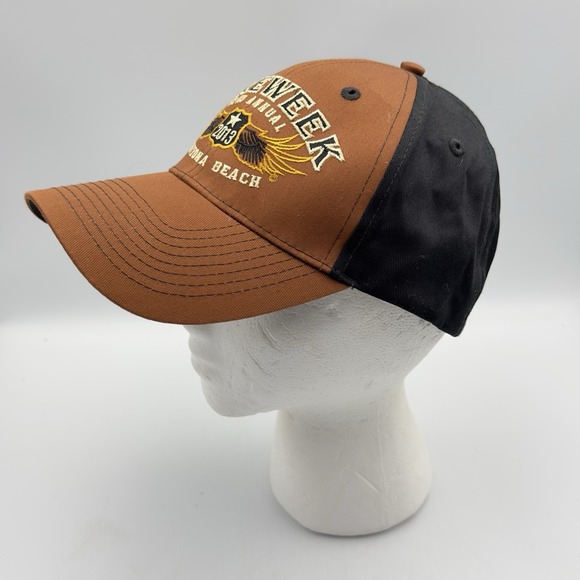 Bike Week‎ Daytona Beach 2013 Strap Back Hat Cap Brown Capsmith Biker Adult Mens - Picture 2 of 7